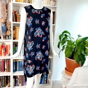 Vertiche Black Floral High Low Dress P3314